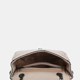 Piccola borsa a tracolla in materiali riciclati beige