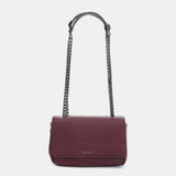 Piccola borsa a tracolla in materiali riciclati bordeaux