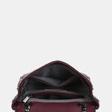 Piccola borsa a tracolla in materiali riciclati bordeaux