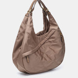 Bolso de hombro en materiales reciclados camel