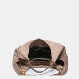 Bolso de hombro en materiales reciclados camel