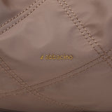 Bolso de hombro en materiales reciclados camel