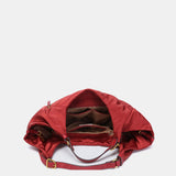 Bolso de hombro en materiales reciclados rojo