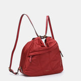 Multifunctional bag made of red recycled materials