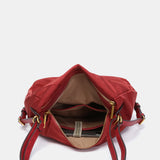 Multifunctional bag made of red recycled materials