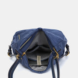Bolso multifuncional en materiales reciclados azul