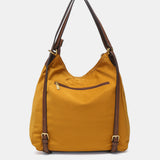 Bolso multifuncional en nylon reciclado ámbar