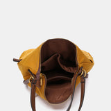 Bolso multifuncional en nylon reciclado ámbar