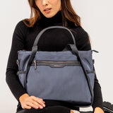 Bolso shopper en materiales reciclados gris