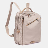 Mochila en tejido beige