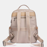 Mochila en tejido beige