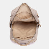 Mochila en tejido beige