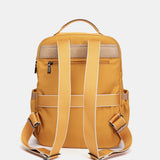 Yellow fabric backpack
