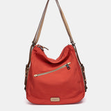 Red fabric multifunctional bag