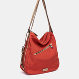 Red fabric multifunctional bag