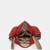 Red fabric multifunctional bag