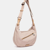 Borsa a tracolla in tessuto beige