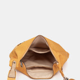 Yellow fabric crossbody bag