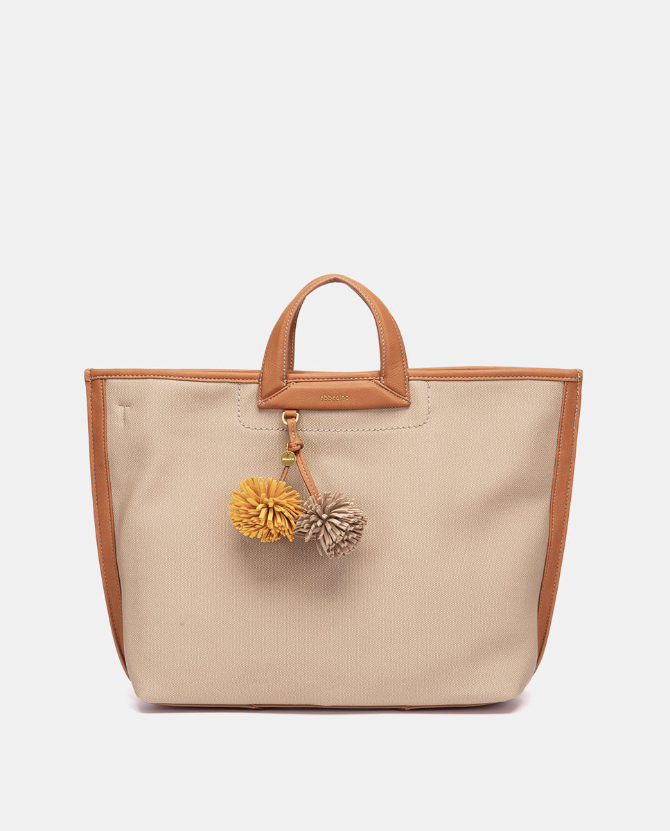 Bolso shopper camel en Abbacino