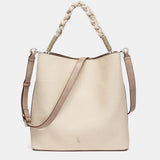 Bolso de hombro beige