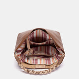 Bolso de hombro marrón