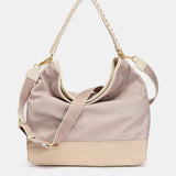 Bolso de hombro bicolor rosa
