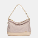 Bolso de hombro pequeño bicolor rosa