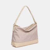 Bolso de hombro pequeño bicolor rosa