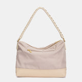 Bolso de hombro pequeño bicolor rosa