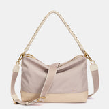 Bolso de hombro pequeño bicolor rosa