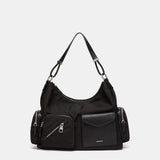 Black fabric shoulder bag