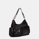 Black fabric shoulder bag