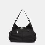 Black fabric shoulder bag