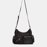 Black fabric shoulder bag
