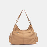 Camel fabric shoulder bag