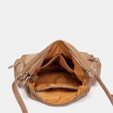 Camel fabric shoulder bag
