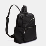 Black fabric backpack