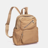 Camel fabric backpack