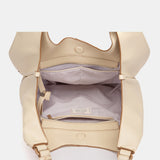 Bolso de hombro grande beige