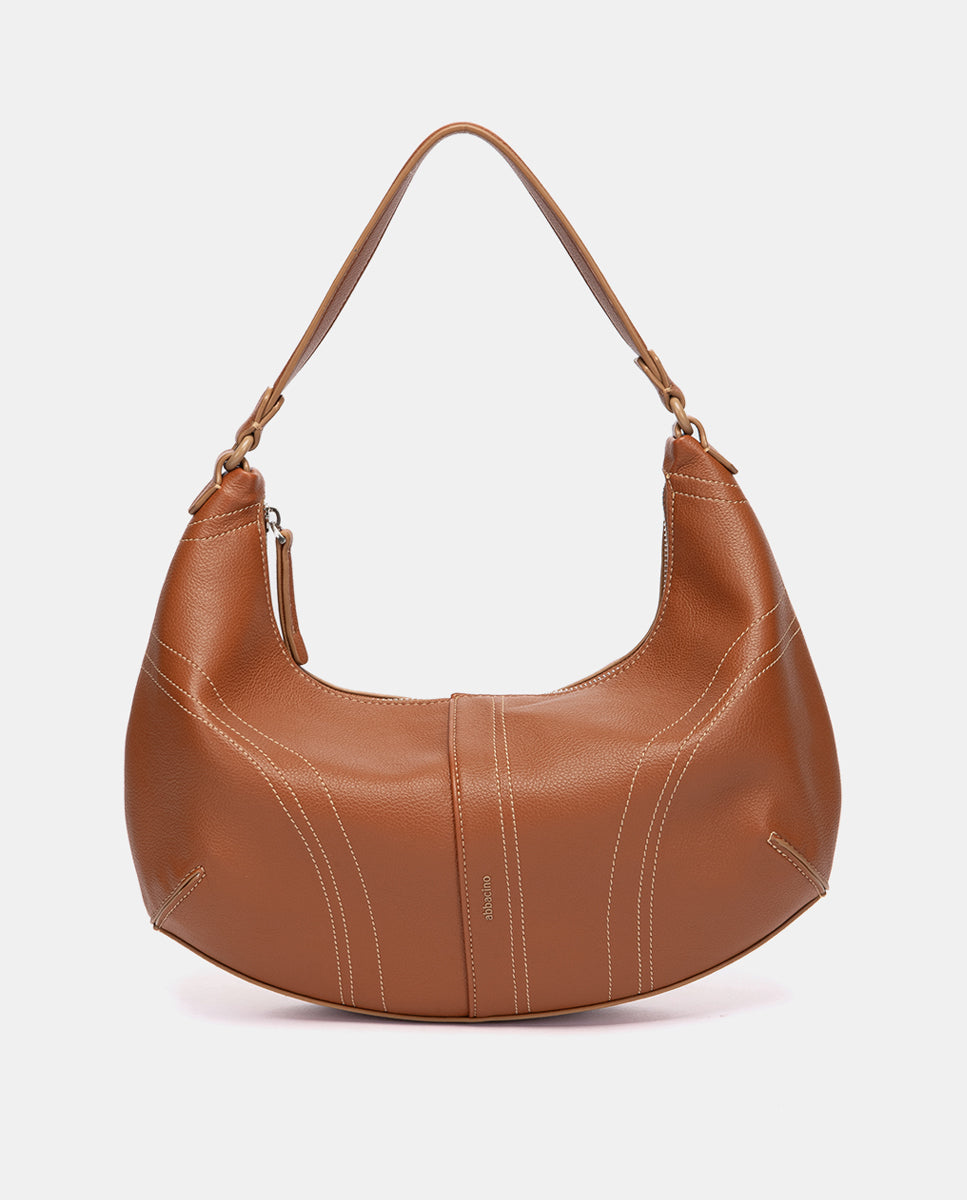 Bolso de hombro pequeño cognac en Abbacino