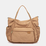 Bolso de hombro en tejido camel