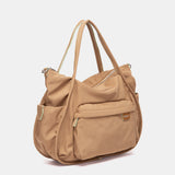 Bolso de hombro en tejido camel