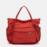 Bolso de hombro en tejido rojo