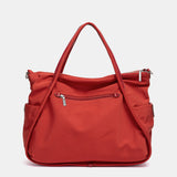 Bolso de hombro en tejido rojo