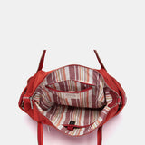 Bolso de hombro en tejido rojo