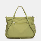 Bolso de hombro en tejido verde