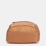 Rucksack aus cognacfarbenem Stoff