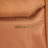 Rucksack aus cognacfarbenem Stoff