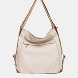 Multifunktionale Tasche aus beigem Stoff