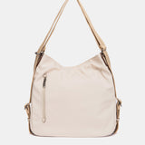 Multifunktionale Tasche aus beigem Stoff